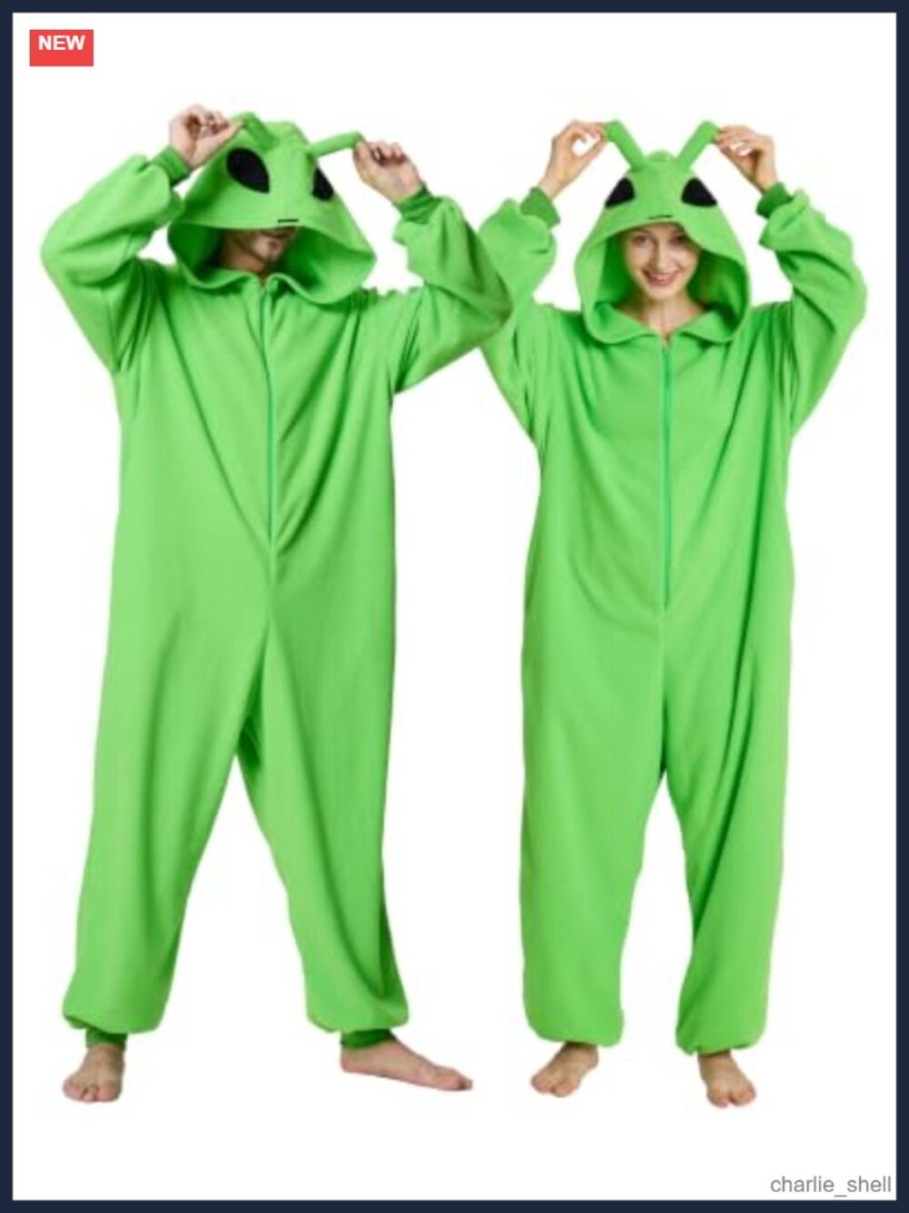 Adult Fleece Alien Onesie One-Piece Pajama Costume Sleepwear